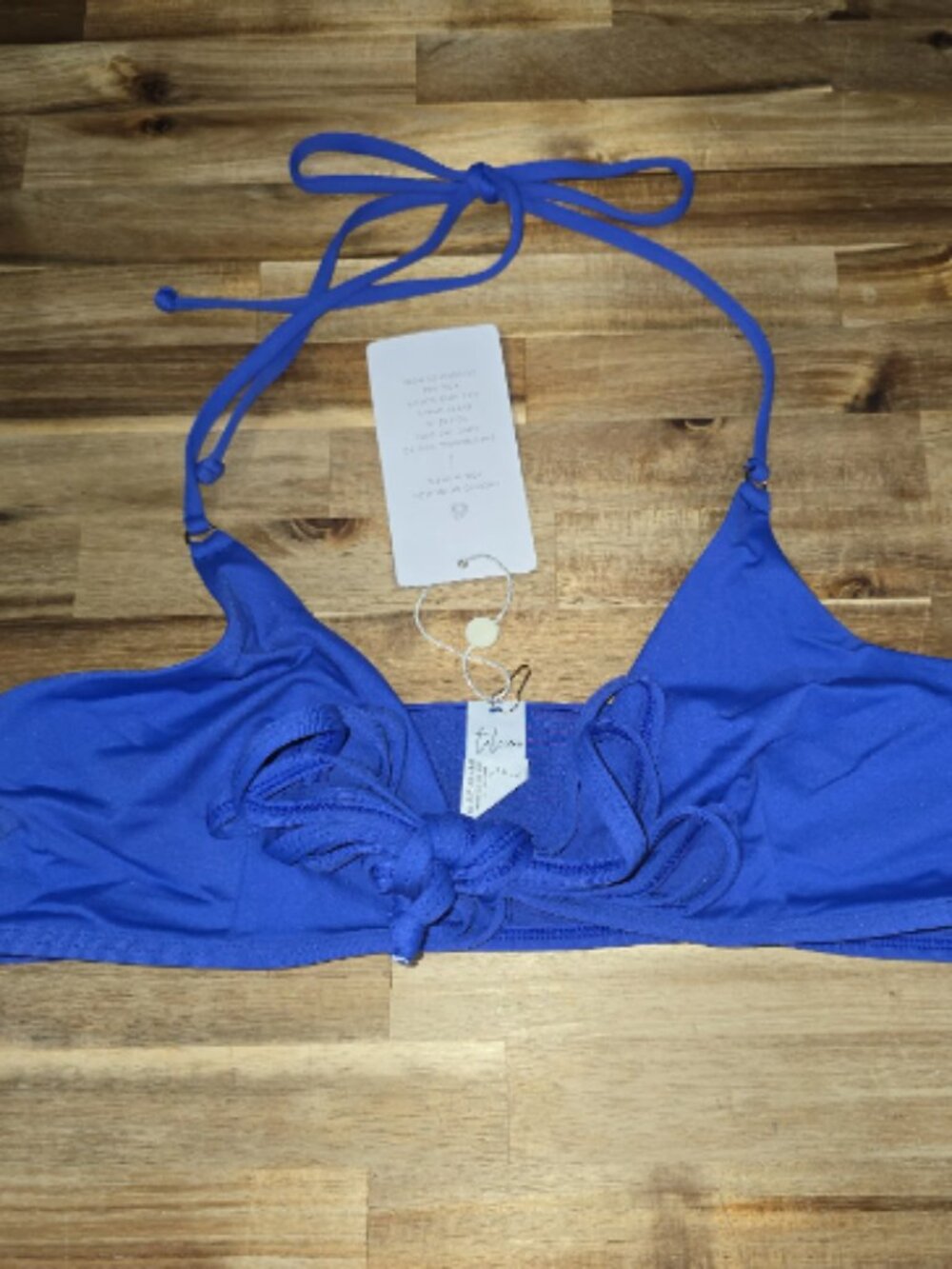 Toluca Women's M/L Waist Wrap Triangle Bikini Swim Suit Top New w/ Tags!